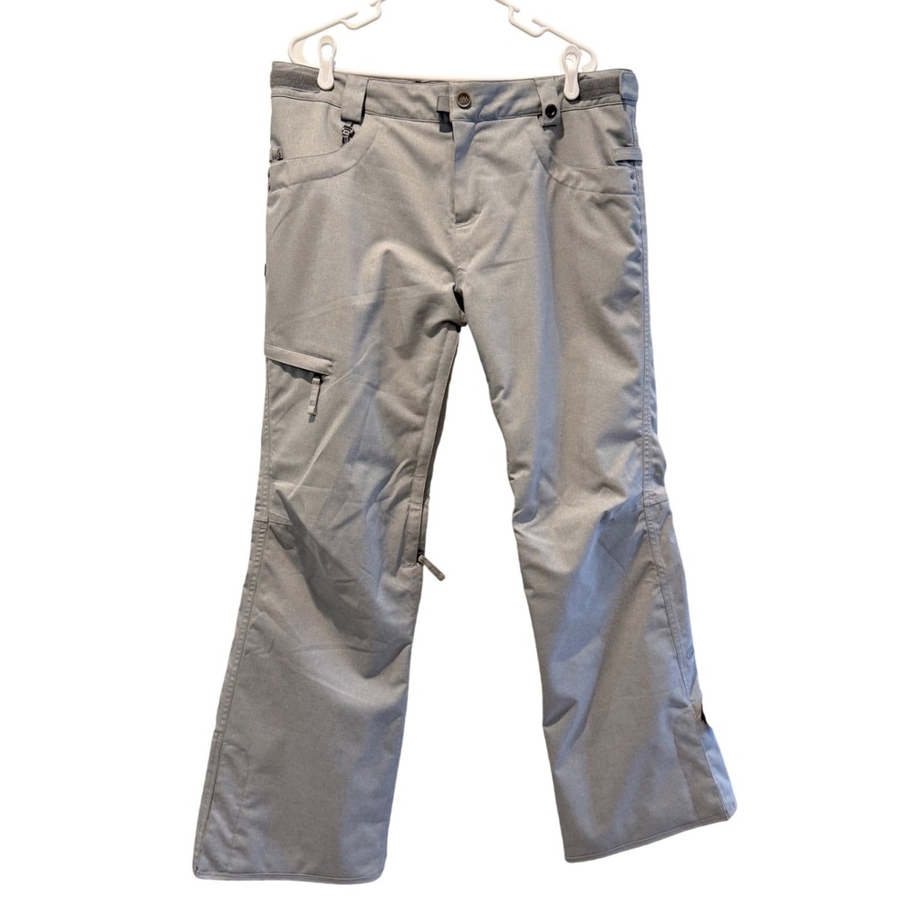 686 Womens Authentic Patron Insulated Waterproof‎ Ski Snowboard Pants XL Gray